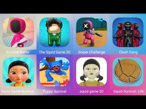 Survival Battle Royale, The Squid Game 3D, Sniper Challenge, Clash Gang, Squid Game Survival 3D