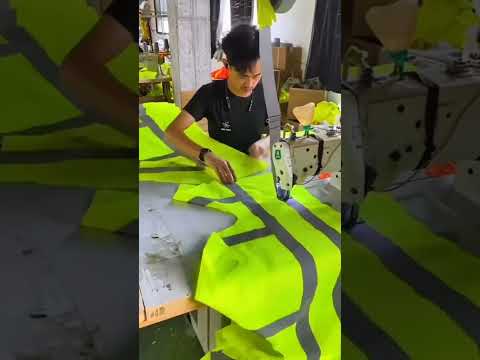 Safety vest - how it’s made #sewing #sewingmachine #reflective #vest #safetyvest #safetyfirst