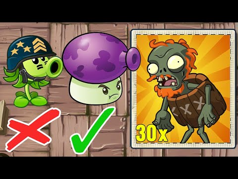 PVZ 2 Challenge One Plant Food With Plant Level Vs 30 Barrel Zombie - Plants Vs Zombies 2