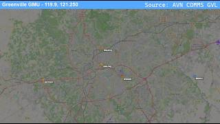 🔴Greenville Downtown Airport - ATC Audio + Live Map | Flight Tracking/Comms🔴