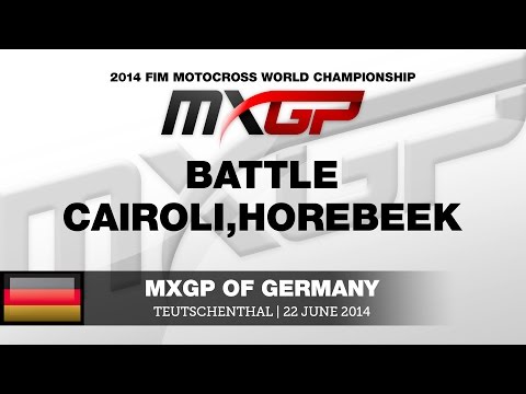 MXGP of Germany 2014 Jeremy van Horebeek & Antonio Cairoli Battle - Last laps - Motocross