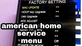 american home service menu