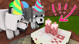 Wolf Life: Gray Paw Funny Party - Minecraft Animation