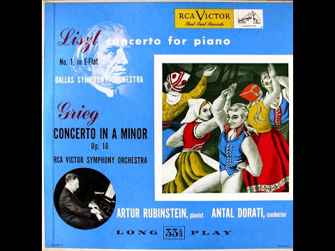 Artur Rubinstein - Grieg / Liszt - Concerto In A Minor, Op.16 • Concerto For Piano No.1 (1950) Vinyl
