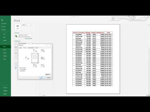 How to use print option for printing worksheet setting orientation Margins in MS Excel Urdu Hindi