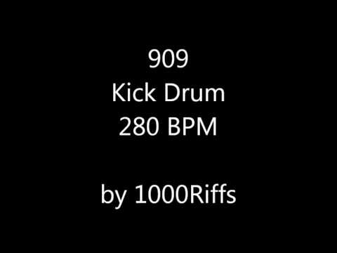 909 Kick Bass Drum 280 BPM - Beats Per Minute