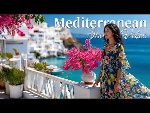🎶 Italian Vibes & Mediterranean Music 🎶 2+ Hours Scenic Amalfi Coast & Lake Como Relaxation 4K
