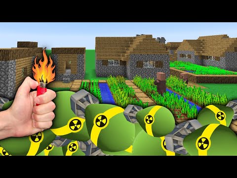 Jazzghost -  I PLACED 1,000,000 ATOMIC BOMBS IN MINECRAFT VILLAGE!  - Fireworks Mania