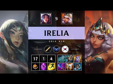 Irelia Mid vs Qiyana: Triple Kill, Legendary - KR Diamond Patch 14.24