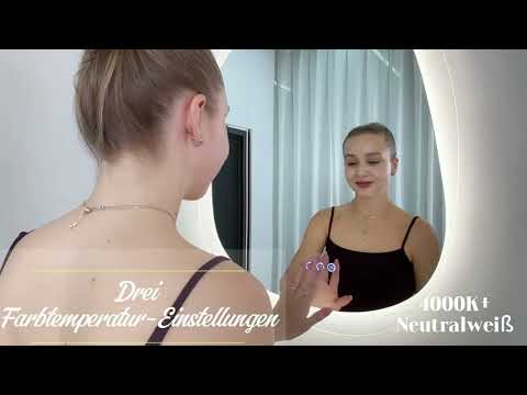 Badezimmerspiegel mit LED Beleuchtung 70 x 90 cm