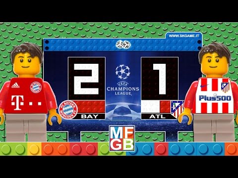 Bayern Munich vs Atletico Madrid 2-1 , Semi Final Champions League 2016 - All Goals Highlights LEGO