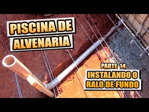HOW TO MAKE A MASONRY POOL #14 - HOW TO INSTALL THE POOL BOTTOM DRAIN