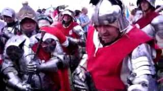 preview picture of video 'tewkesbury battle re enactment 2010 some of the re enactors have a joke'