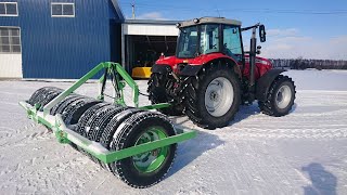 【2019】『雪踏み』5ｍ　折り畳み式雪踏みローラー　サンヨー工業　MF6480
