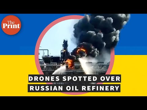 Fire breaks out at Russia's Novoshakhtinsk oil refinery after drones are spotted flying over it