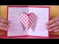 Valentines Day Heart Pop-up Card - YouTube