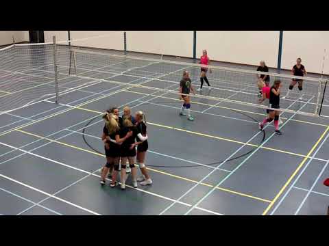 Volleybalwedstrijd tegen dames 2
