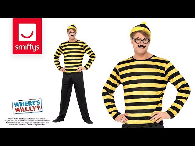 Vídeo relacionado con Smiffys Kit instantáneo ¿Dónde está Wally?, Rojo y blanco, con gorro y gafas Halloween, Carnaval