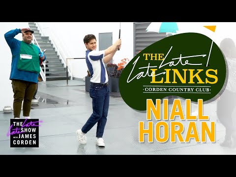 ナイアル・ホーランがレイトレイトショーの事務所でゴルフをしています。 (Niall Horan Golfs Through The Late Late Show Offices)