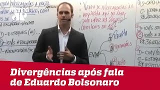 Divergências após fala de Eduardo Bolsonaro