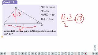 Eğitim Vadisi 9.Sınıf Matematik 31.Föy Üçgenin Alanı Konu Anlatım Videoları