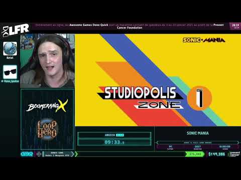 Sonic Mania en 56:39 (Sonic & Tails Good Ending) partie 1 [AGDQ2021]