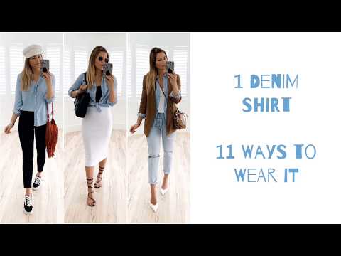 11 Ways to Wear a Denim Shirt via Style Blogger...