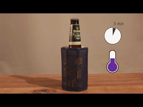Vacu Vin Active vyno šaldytuvas 1 litras 14,5 x 17 cm juodas chromas video