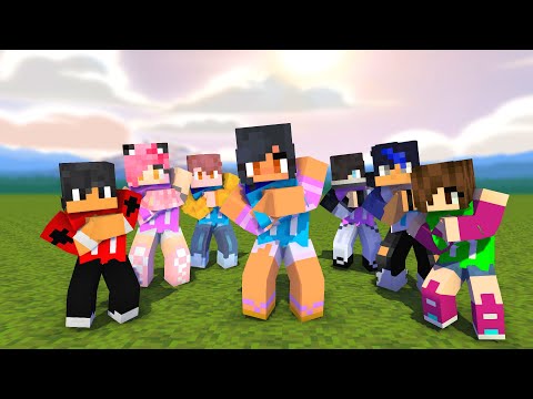 MONSTER SCHOOL :JOANA MEME DANCE APHMAU AND FRIENDS WEARING HEEKO SHIRT- MINECRAFT ANIMATION