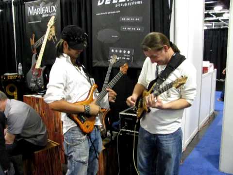 Jam at the Marleaux BassGuitars booth (Namm Show 2010)