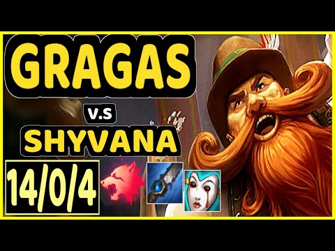 METEOS (GRAGAS) vs SHYVANA - 14/0/4 KDA JUNGLE GAMEPLAY - NA Ranked GRANDMASTER