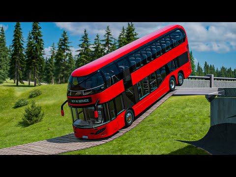 Cars vs Suspension Bridge Challange |👑BeamNG Drive