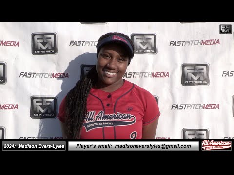 2024 Madison Evers Lyles Power Hitting Third Base & Outfielder Softball Skills Video - AASA Mortimer