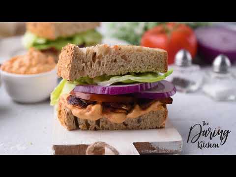 Vegan BLT with Vegan Eggplant Bacon