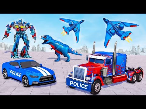 TRANSFORMER ROBOT CAR GAME || POLICE TRUCK ROBOT WAR LEVEL 17 || OPEN WORLD GAMEPLAY ANDROID