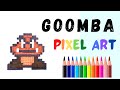 How To Draw A GOOMBA Hand Drawn Pixel Art