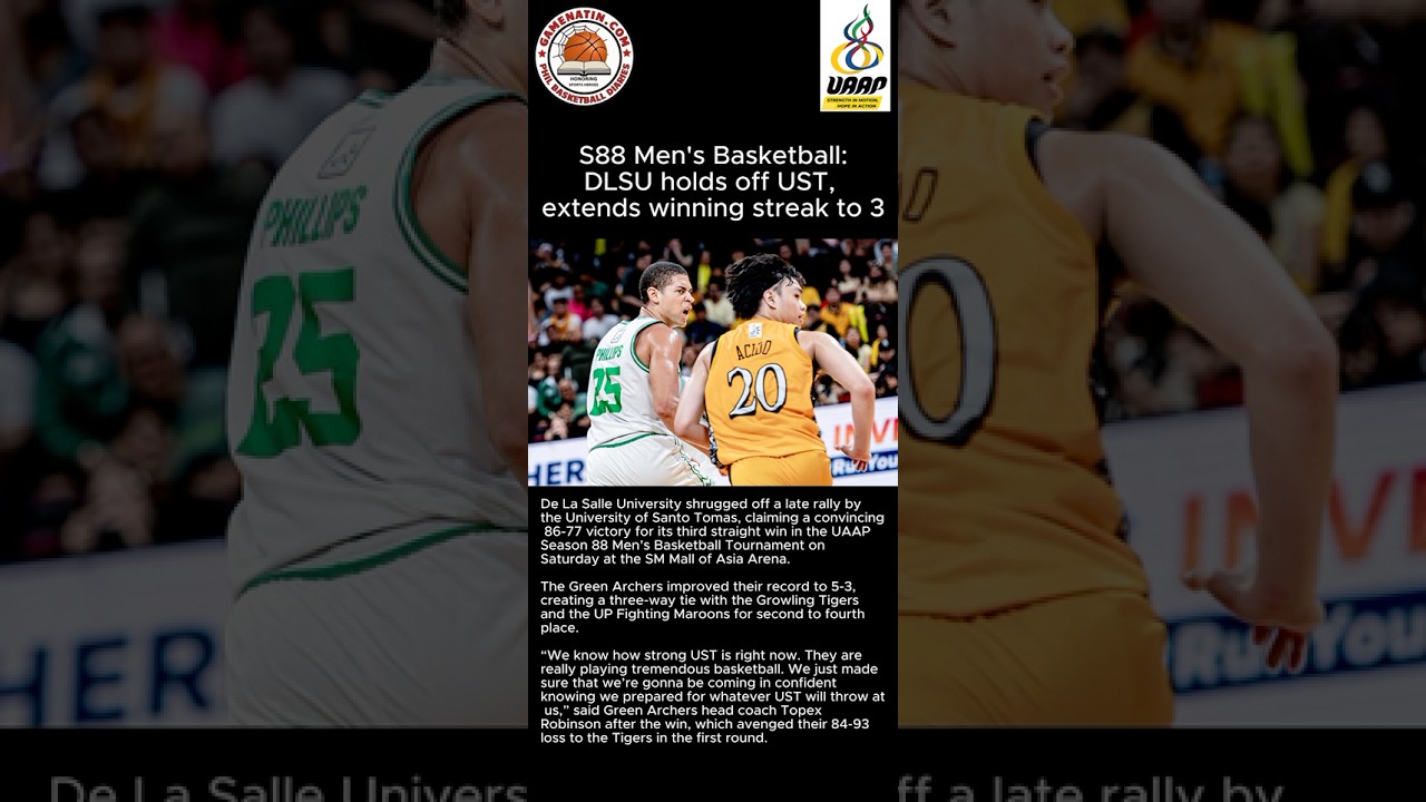 UAAP Men's Basketball: DLSU trounces UST to avenge first round defeat