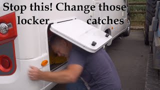 Replace motorhome Locker door catches
