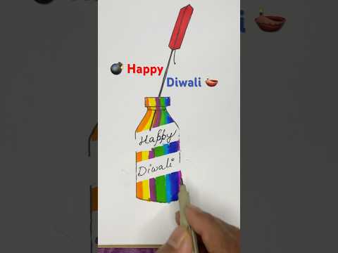 DIY Happy Diwali 🪔💣🧨 Art #shorts #diwali #art #diy #creative