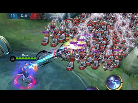 0 cooldown eudora vs 100 minions (full magic build)