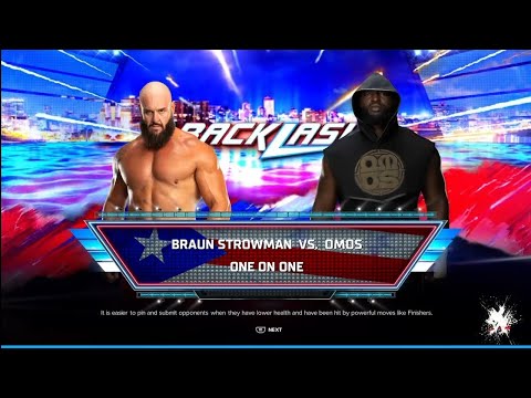 WWE 2K24 || BRAUN STROWMAN VS. OMOS ONE ON ONE MATCH || BACKLASH || #wwe #wrestling @WWE