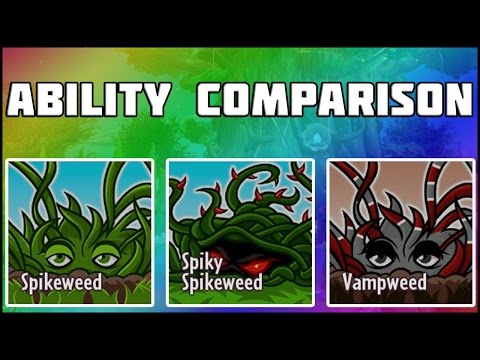 VAMPWEED ABILITY COMPARISON! Plants vs Zombies Garden Warfare 2