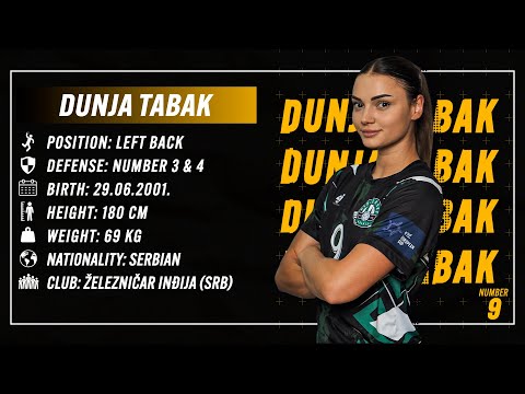Dunja Tabak - Left back - ŽRK Železničar Inđija (Srb)
