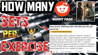 HOW MANY SETS PER EXERCISE TO MAXIMIZE MUSCLE GROWTH - SCIENCE BASED - ANSWERING REDDIT FAQs ❓🙋‍♂️