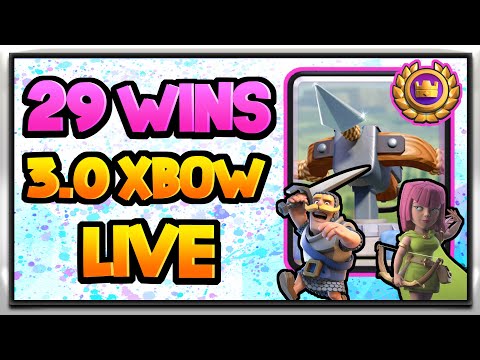 29 Wins with 3.0 Xbow Live - Global Tournament Rank #203 Gameplay - Clash Royale
