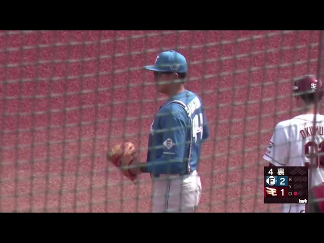 【ファーム】好判断!! ファイターズ・阪口樂 迷わず3塁へ送球しアウトにする!! 2025年6月22日 東北楽天ゴールデンイーグルス 対 北海道日本ハムファイターズ