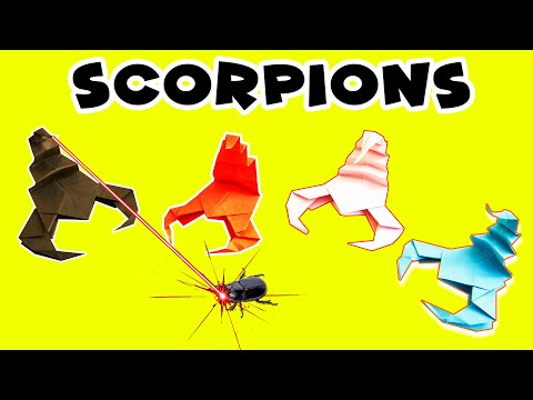 How to make origami scorpion tutorial. Paper scorpion steb by step