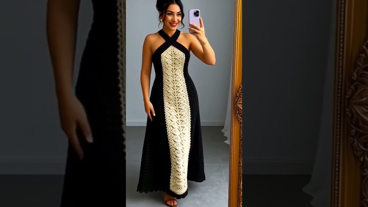 Two stunning crochet dresses🎥croché de luxo#crochet #fashioninspo #handmade #couture