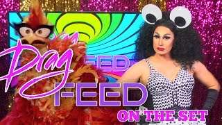 BOB THE DRAG QUEEN attacked by MISS FUEGO and MORE! "On The Set" | Drag Feed