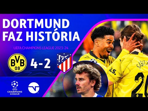 Gols e lances de Borussia Dortmund x Atlético de Madri